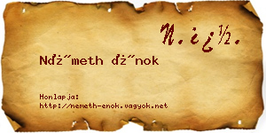 Németh Énok névjegykártya