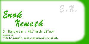 enok nemeth business card